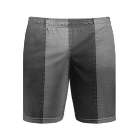 Мужские шорты спортивные с принтом Skin Stripes в Кировске,  |  | black and gray | skin | stripes | кожа | черно серый