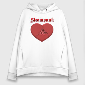 Женское худи Oversize хлопок с принтом Heart Steampunk Меха сердце (Z) в Кировске, френч-терри — 70% хлопок, 30% полиэстер. Мягкий теплый начес внутри —100% хлопок | боковые карманы, эластичные манжеты и нижняя кромка, капюшон на магнитной кнопке | steam punk | steamfest | steampunk | бойлерпанк | дизельпанк | клокпанк | маннерпанк | механика | научная фантастика | паро панк | паровой панк | паропанк | стим панк | стимпанк | стимпанк стиль | стимфест