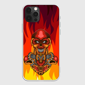 Чехол для iPhone 12 Pro с принтом Меха скелет Steampunk Fire (Z) в Кировске, силикон | область печати: задняя сторона чехла, без боковых панелей | steam punk | steamfest | steampunk | бойлерпанк | дизельпанк | клокпанк | маннерпанк | механика | научная фантастика | паро панк | паровой панк | паропанк | стим панк | стимпанк | стимпанк стиль | стимфест