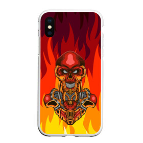 Чехол для iPhone XS Max матовый с принтом Меха скелет Steampunk Fire (Z) в Кировске, Силикон | Область печати: задняя сторона чехла, без боковых панелей | steam punk | steamfest | steampunk | бойлерпанк | дизельпанк | клокпанк | маннерпанк | механика | научная фантастика | паро панк | паровой панк | паропанк | стим панк | стимпанк | стимпанк стиль | стимфест