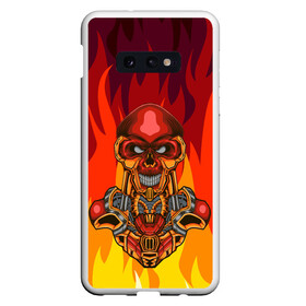 Чехол для Samsung S10E с принтом Меха скелет Steampunk Fire (Z) в Кировске, Силикон | Область печати: задняя сторона чехла, без боковых панелей | Тематика изображения на принте: steam punk | steamfest | steampunk | бойлерпанк | дизельпанк | клокпанк | маннерпанк | механика | научная фантастика | паро панк | паровой панк | паропанк | стим панк | стимпанк | стимпанк стиль | стимфест