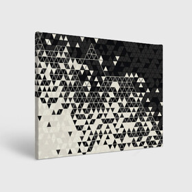 Холст прямоугольный с принтом Абстракция в Кировске, 100% ПВХ |  | абстракция | арт | белый | вектор | векторный рисунок | рисунок | треугольник | треугольники | чёрно белый | чёрный
