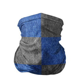 Бандана-труба 3D с принтом Denim Patchwork в Кировске, 100% полиэстер, ткань с особыми свойствами — Activecool | плотность 150‒180 г/м2; хорошо тянется, но сохраняет форму | Тематика изображения на принте: blue gray | denim | jeans | patchwork | джинсовая ткань