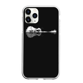 Чехол для iPhone 11 Pro Max матовый с принтом Natural Guitar. Reflection в Кировске, Силикон |  | clef | guitar | instrument | music | musical | natural | notation | note | notes | tablature | treble | гитара | грамота | инструмент | ключ | музыка | музыкальный | нота | нотная | ноты | природа | скрипичный | табулатура