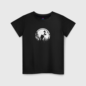 Детская футболка хлопок с принтом Siren Head in the forest в Кировске, 100% хлопок | круглый вырез горловины, полуприлегающий силуэт, длина до линии бедер | scp | siren head | лес | монстр | персонаж | сиреноголовый