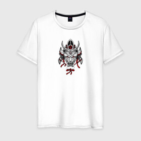 Мужская футболка хлопок с принтом Samuray в Кировске, 100% хлопок | прямой крой, круглый вырез горловины, длина до линии бедер, слегка спущенное плечо. | samuray | в топе | в тренде | голова | история | китай