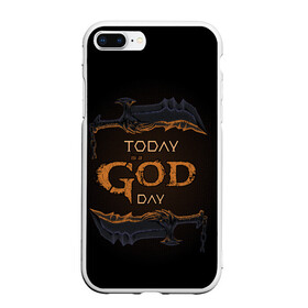 Чехол для iPhone 7Plus/8 Plus матовый с принтом God day GOW в Кировске, Силикон | Область печати: задняя сторона чехла, без боковых панелей | gad of war | game | games | god of war | god of wor | бог войны | игра | игры | кинжалы | кратос | праздник