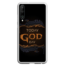 Чехол для Honor P30 с принтом God day GOW в Кировске, Силикон | Область печати: задняя сторона чехла, без боковых панелей | gad of war | game | games | god of war | god of wor | бог войны | игра | игры | кинжалы | кратос | праздник