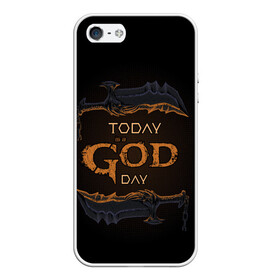 Чехол для iPhone 5/5S матовый с принтом God day GOW в Кировске, Силикон | Область печати: задняя сторона чехла, без боковых панелей | gad of war | game | games | god of war | god of wor | бог войны | игра | игры | кинжалы | кратос | праздник