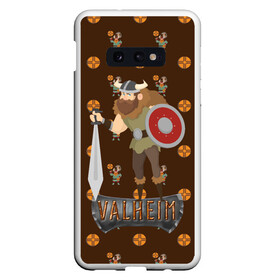 Чехол для Samsung S10E с принтом Valheim Viking в Кировске, Силикон | Область печати: задняя сторона чехла, без боковых панелей | fantasy | mmo | valheim | valve | валхейм | вальхейм | викинги | выживалка | игра | королевская битва | ммо | ролевая игра | фэнтази