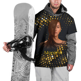 Накидка на куртку 3D с принтом Manizha Gold Black в Кировске, 100% полиэстер |  | Тематика изображения на принте: manizha | далеровна | душанбе | евровидение | евровидение 2021 | манижа | певица | таджикистан | хамраева