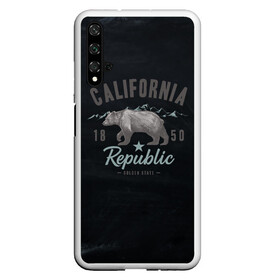 Чехол для Honor 20 с принтом California republic в Кировске, Силикон | Область печати: задняя сторона чехла, без боковых панелей | bear | california | republic | state | калифорния | медведь | республика