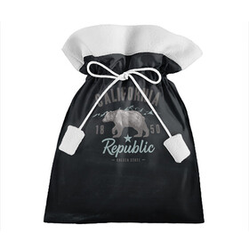 Подарочный 3D мешок с принтом California republic в Кировске, 100% полиэстер | Размер: 29*39 см | bear | california | republic | state | калифорния | медведь | республика