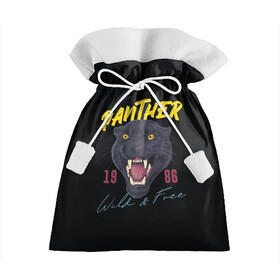Подарочный 3D мешок с принтом Пантера 1986 в Кировске, 100% полиэстер | Размер: 29*39 см | Тематика изображения на принте: 1986 | panther | джунгли | дикая | кошка | пантера