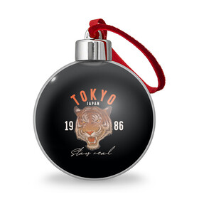 Ёлочный шар с принтом Tokyo Tiger Japan в Кировске, Пластик | Диаметр: 77 мм | japan | tokyo | большая кошка | полосатый | тигр | тигрица | токио | хищник