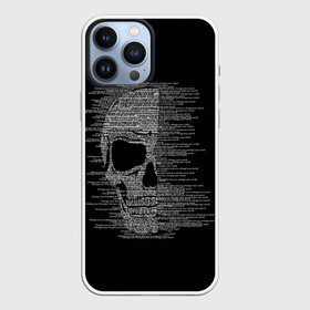 Чехол для iPhone 13 Pro Max с принтом Череп из текста в Кировске,  |  | hell | skull | ад | скелет | ужасы | череп | черепушка