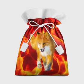 Подарочный 3D мешок с принтом Fire Fox в Кировске, 100% полиэстер | Размер: 29*39 см | animal | fire | fox | texture | битва огней | животные | лис | лиса | огонь | пламя | стихия | текстура
