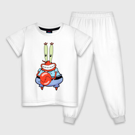 Детская пижама хлопок с принтом Мистер Крабс в Кировске, 100% хлопок |  брюки и футболка прямого кроя, без карманов, на брюках мягкая резинка на поясе и по низу штанин
 | Тематика изображения на принте: mister crabs | sponge bob | губка боб | мистер крабс