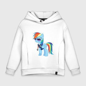 Детское худи Oversize хлопок с принтом Pony - Rainbow Dash в Кировске, френч-терри — 70% хлопок, 30% полиэстер. Мягкий теплый начес внутри —100% хлопок | боковые карманы, эластичные манжеты и нижняя кромка, капюшон на магнитной кнопке | applejack | friendship | mylittlepony | rainbow dash | twilight sparkle | waifu | вайфу | дружба это магия | кони | моя маленькая пони | мультфильм | пони | радуга | ренбоу деш | эплджек