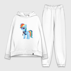 Женский костюм хлопок Oversize с принтом Pony   Rainbow Dash в Кировске,  |  | applejack | friendship | mylittlepony | rainbow dash | twilight sparkle | waifu | вайфу | дружба это магия | кони | моя маленькая пони | мультфильм | пони | радуга | ренбоу деш | эплджек