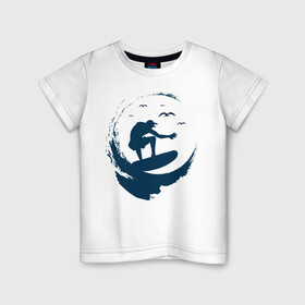 Детская футболка хлопок с принтом Surf 2 в Кировске, 100% хлопок | круглый вырез горловины, полуприлегающий силуэт, длина до линии бедер | surf | usa | калифорния | лето | море