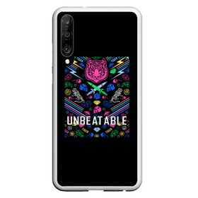 Чехол для Honor P30 с принтом Unbeatable tiger в Кировске, Силикон | Область печати: задняя сторона чехла, без боковых панелей | большая кошка | полосатый | тигр | тигрица | хищник