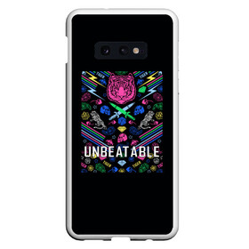 Чехол для Samsung S10E с принтом Unbeatable tiger в Кировске, Силикон | Область печати: задняя сторона чехла, без боковых панелей | Тематика изображения на принте: большая кошка | полосатый | тигр | тигрица | хищник