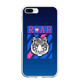 Чехол для iPhone 7Plus/8 Plus матовый с принтом Roar Tiger в Кировске, Силикон | Область печати: задняя сторона чехла, без боковых панелей | Тематика изображения на принте: roar | большая кошка | полосатый | тигр | тигрица | хищник