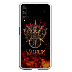 Чехол для Honor 20 с принтом Valheim символ черепа в Кировске, Силикон | Область печати: задняя сторона чехла, без боковых панелей | fantasy | mmo | valheim | valve | валхейм | вальхейм | викинги | выживалка | игра | королевская битва | ммо | ролевая игра | фэнтази