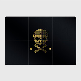 Магнитный плакат 3Х2 с принтом Пиратский через из золота в Кировске, Полимерный материал с магнитным слоем | 6 деталей размером 9*9 см | hell | skull | ад | скелет | ужасы | череп | черепушка