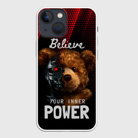 Чехол для iPhone 13 mini с принтом Power в Кировске,  |  | арт | графика | игрушка | медведь | терминатор