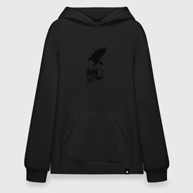 Худи SuperOversize хлопок с принтом Skull crow в Кировске, 70% хлопок, 30% полиэстер, мягкий начес внутри | карман-кенгуру, эластичная резинка на манжетах и по нижней кромке, двухслойный капюшон
 | animal | bird | bone | bones | creepy | crow | dead | death | halloween | horror | scary | skull | skulls | splash | the curse | голова | кости | ужасы | хоррор | череп