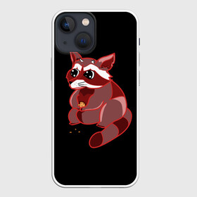 Чехол для iPhone 13 mini с принтом Сердитый енотик в Кировске,  |  | еда | енот | животное | звери | печенька