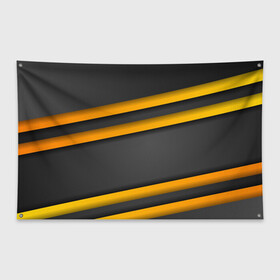 Флаг-баннер с принтом Желтые полосы в Кировске, 100% полиэстер | размер 67 х 109 см, плотность ткани — 95 г/м2; по краям флага есть четыре люверса для крепления | молодежное | полоса | стиль | улица | хайп