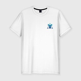 Мужская футболка хлопок Slim с принтом Terran logo mini | Blue в Кировске, 92% хлопок, 8% лайкра | приталенный силуэт, круглый вырез ворота, длина до линии бедра, короткий рукав | Тематика изображения на принте: marine | terran | земляне | маринос | морпехи | раса людей | терран