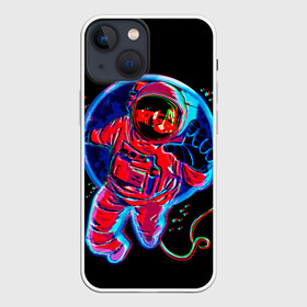 Чехол для iPhone 13 mini с принтом Глитч Космонавт в Кировске,  |  | alien | earth | galaxy | glitch | hello | mars | moon | nasa | satellite | space | star | абстракция | вселенная | глитч | звезда | земля | космонавт | космос | луна | марс | наса | нло | паттерн | планета | привет | спорт | спутник | текс