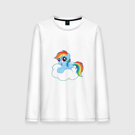 Мужской лонгслив хлопок с принтом My Little Pony Rainbow Dash в Кировске, 100% хлопок |  | applejack | friendship | mylittlepony | rainbow dash | twilight sparkle | waifu | вайфу | дружба это магия | друзья | кони | моя маленькая пони | мультфильм | пони | радуга | ренбоу деш | эплджек