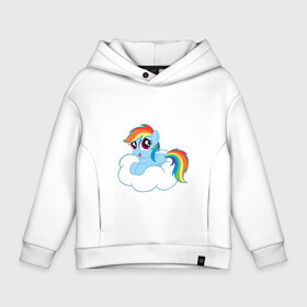 Детское худи Oversize хлопок с принтом My Little Pony Rainbow Dash в Кировске, френч-терри — 70% хлопок, 30% полиэстер. Мягкий теплый начес внутри —100% хлопок | боковые карманы, эластичные манжеты и нижняя кромка, капюшон на магнитной кнопке | applejack | friendship | mylittlepony | rainbow dash | twilight sparkle | waifu | вайфу | дружба это магия | друзья | кони | моя маленькая пони | мультфильм | пони | радуга | ренбоу деш | эплджек