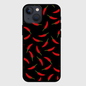 Чехол для iPhone 13 mini с принтом Chili peppers в Кировске,  |  | chili peppers | горячий | еда | овощ | острый | перец чили | узор