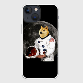 Чехол для iPhone 13 mini с принтом Доги Космонавт в Кировске,  |  | doge | earth | mars | meme | moon | nasa | space | star | usa | америка | гагарин | доги | животные | звезда | земля | корги | космонавт | космос | луна | марс | мем | наса | планета | прикол | собака | сша | флаг
