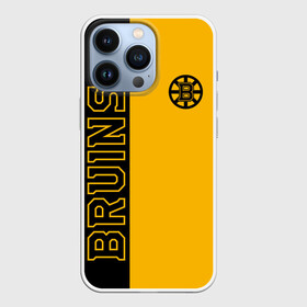 Чехол для iPhone 13 Pro с принтом NHL BOSTON BRUINS в Кировске,  |  | black | boston | bruins | hockey | ice | logo | nhl | sport | usa | бостон | брюинз | кубок | логотип | нхл | спорт | стэнли | хоккей