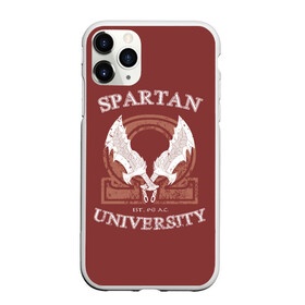 Чехол для iPhone 11 Pro матовый с принтом Spartan University в Кировске, Силикон |  | gad of war | game | games | god of war | god of wor | spartan | бог войны | игра | игры | кратос | спартанец