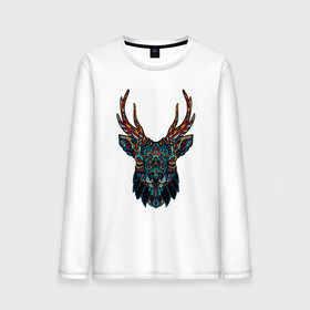 Мужской лонгслив хлопок с принтом Mandala Moose в Кировске, 100% хлопок |  | animal | animals | ethnic | hipster | horns | nature | russia | siberia | животные | карибу | лось | природа | рога | россия | сибирь | узор | узоры | хипстер | этника