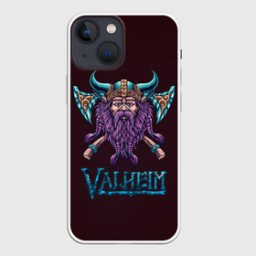 Чехол для iPhone 13 mini с принтом Valheim Viking в Кировске,  |  | fantasy | mmo | valheim | valve | валхейм | вальхейм | викинги | выживалка | игра | королевская битва | ммо | ролевая игра | фэнтази