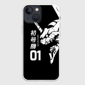 Чехол для iPhone 13 mini с принтом Eves Rage в Кировске,  |  | Тематика изображения на принте: anime | evangelion | аниме | ева 01 | евангелион | иероглифы | монстр | мультик | мульфильм | персонаж | робот