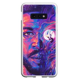 Чехол для Samsung S10E с принтом KiD CuDi | КиД КуДи в Кировске, Силикон | Область печати: задняя сторона чехла, без боковых панелей | Тематика изображения на принте: bape | bape cudi | bape kid cudi | dape kid | kid cudi | neon | paint | space | байе кид | бейп | бейп кид куди | бейп куди | борода | брызги краски | бэйп | взгляд | голова | кид куди | космос | краска | крупным планом | лицо | луна