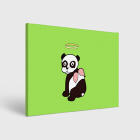 Холст прямоугольный с принтом Святая панда в Кировске, 100% ПВХ |  | Тематика изображения на принте: ангел | животное | звери | мило | панда | пандочка