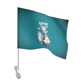 Флаг для автомобиля с принтом Чиаки Нанами (Danganronpa 2) в Кировске, 100% полиэстер | Размер: 30*21 см | anime | chiaki nanami | danganronpa | danganronpa 2 | аниме | манга | чиаки нанами