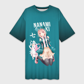 Платье-футболка 3D с принтом Чиаки Нанами (Danganronpa 2) в Кировске,  |  | anime | chiaki nanami | danganronpa | danganronpa 2 | аниме | манга | чиаки нанами