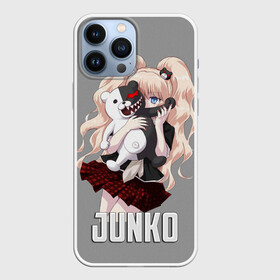Чехол для iPhone 13 Pro Max с принтом MONOKUMA  JUNKO в Кировске,  |  | anime | danganronpa | enoshima | junko | monokuma | аниме | джунко | игра | манга | медведь | монокума | робот медведь | эношима